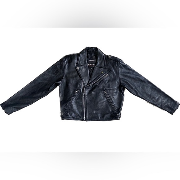WILSON ❤️❤️ BIKERS LEATHER JACKET - Picture 7 of 14